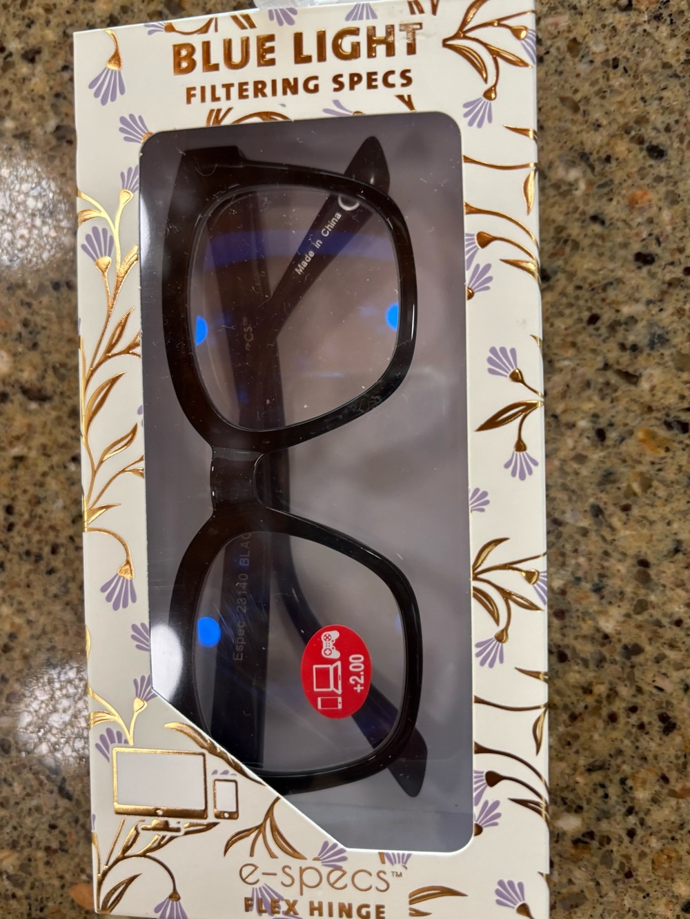 Le Specs Blue Light Filtering Glasses for Women — Black +2.00